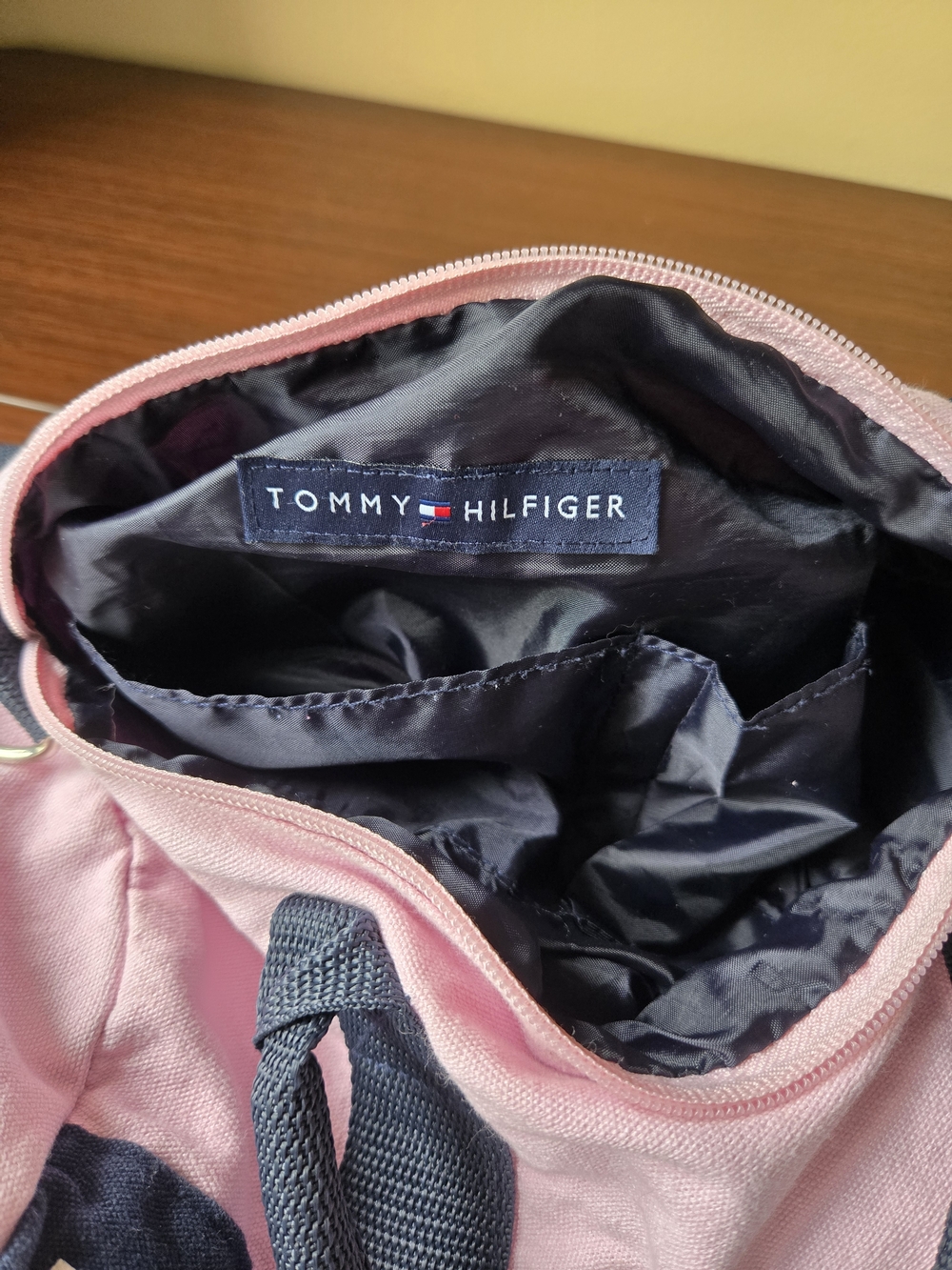 Tommy Hilfiger Pink & Navy Mini Duffel Bag - Picture 13 of 13